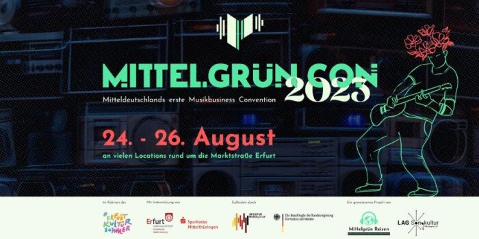 Foto: Pop-up-Store F11 - MittelgrünCon 2023 © MittelgrünCon Werbebanner der MittelgrünCon 2023